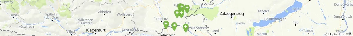 Kartenansicht für Apotheken-Notdienste in der Nähe von Bad Radkersburg (Südoststeiermark, Steiermark)